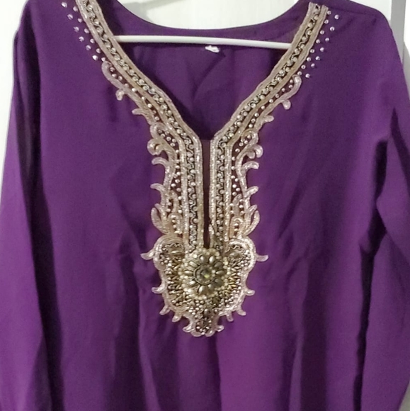 Women's Chiffon Long Sleeve Tunic Tops- Set of 3 - Picture 5 of 5